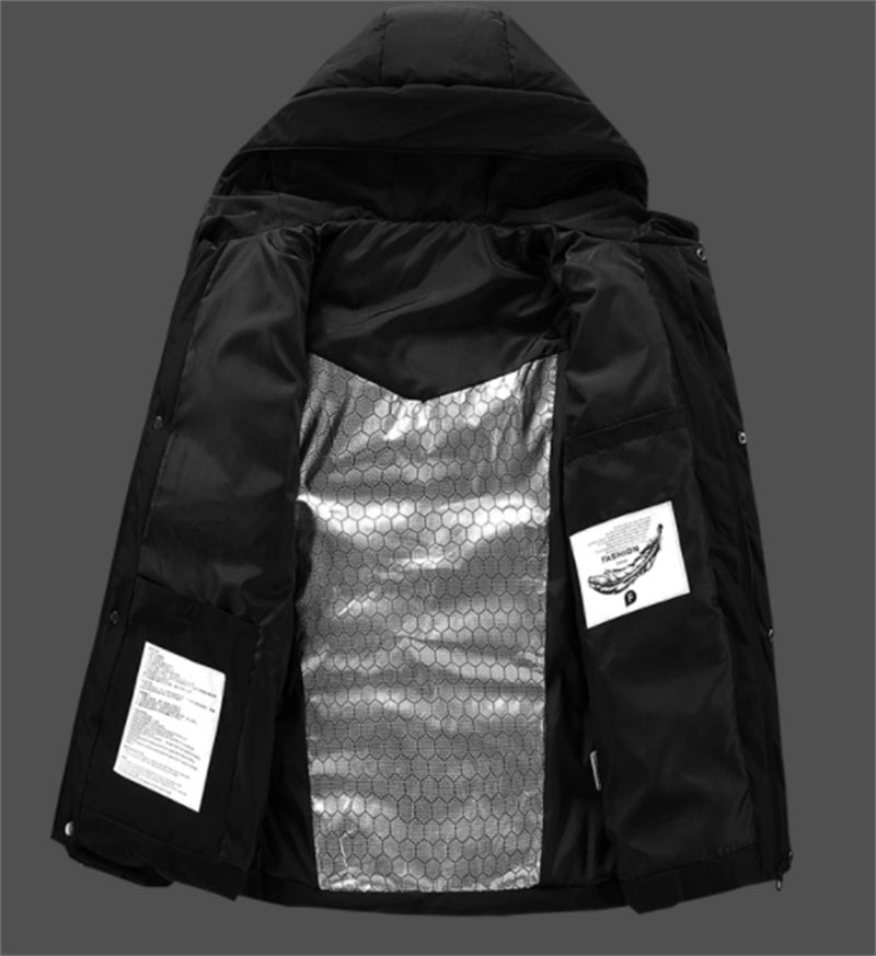 Men's Winter Fleece Padded Jacket Thick Heating Clothing Best YouTube Store