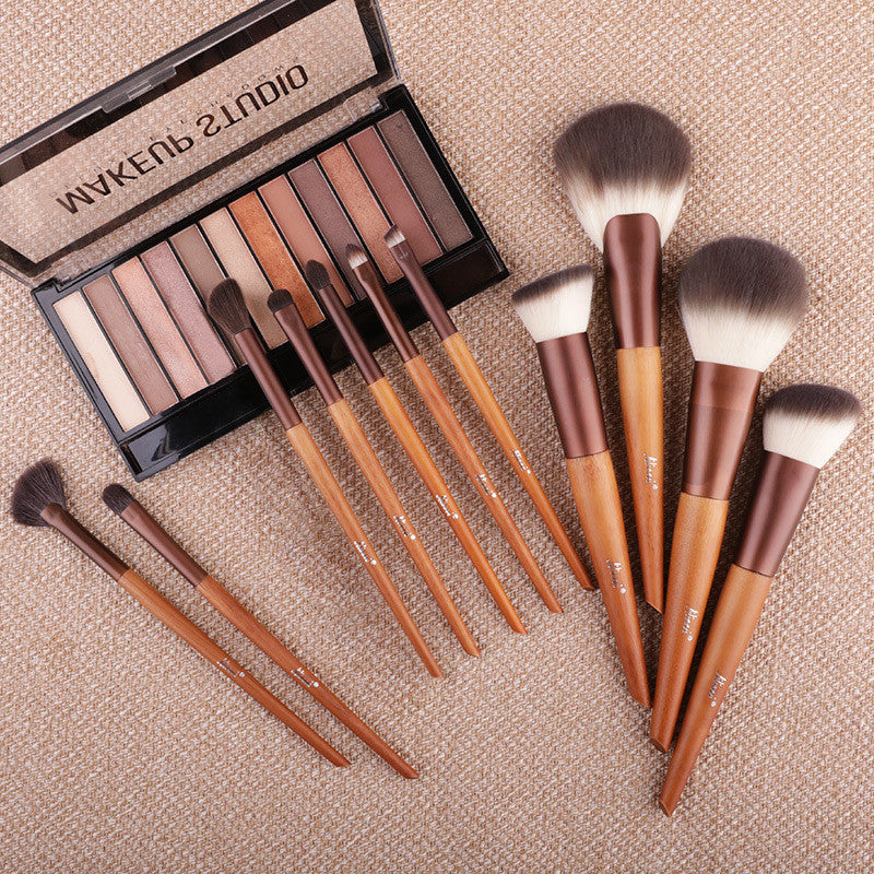 Red Highlight Eye Shadow Eyebrow Brush Makeup Set LadyShow.Store