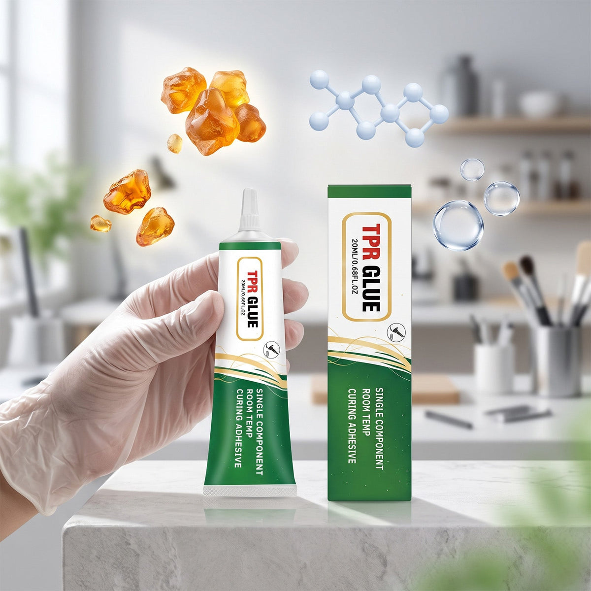 Multi Material Adhesive Suitable For Transparent Adhesive Layer, Flexible Bonding, Convenient Glue Application, Easy To Store Glue Hose, TPR Glue 20ml 1 Box Tri Light Beauty