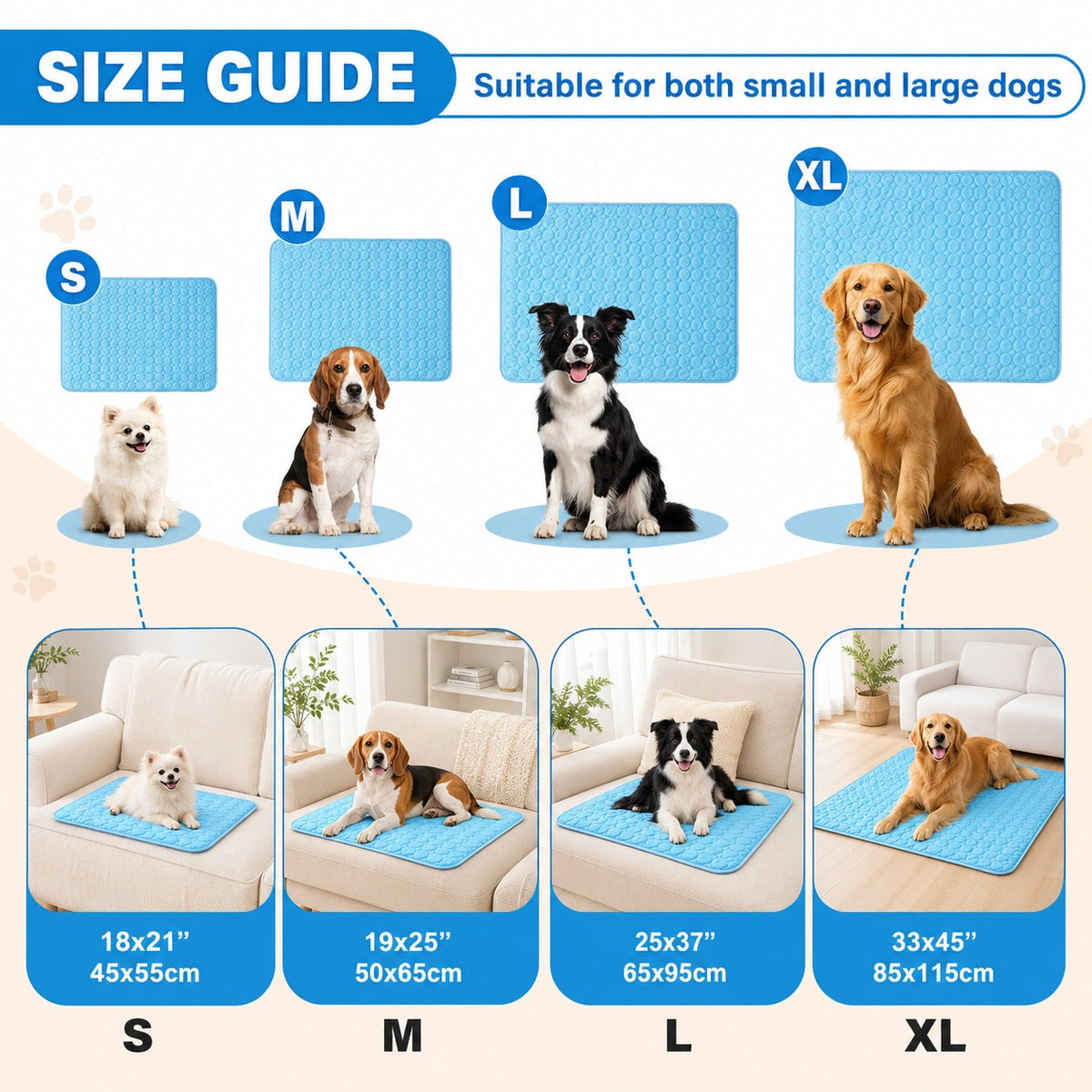 Round Pet Cooling Ice Pad - Summer Cooling Mat For Dogs & Cats Pets Fashion
