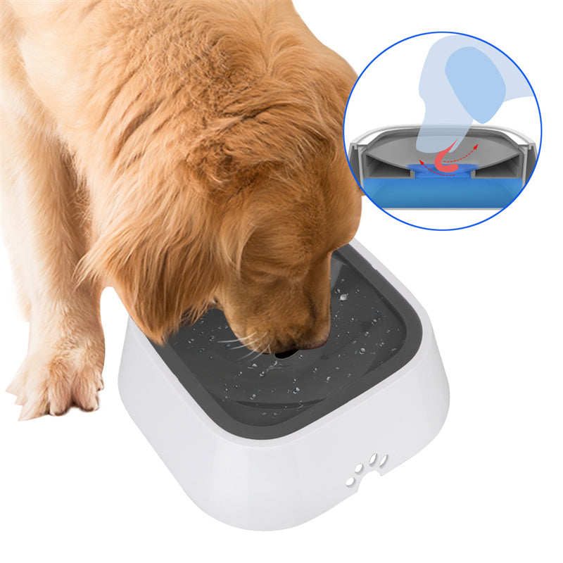 1.5L Cat Dog Water Bowl Carried Floating Bowl Anti-Overflow Slow Water Feeder Dispenser Pet Fountain ABS&PP Dog Supplies Pets Fashion