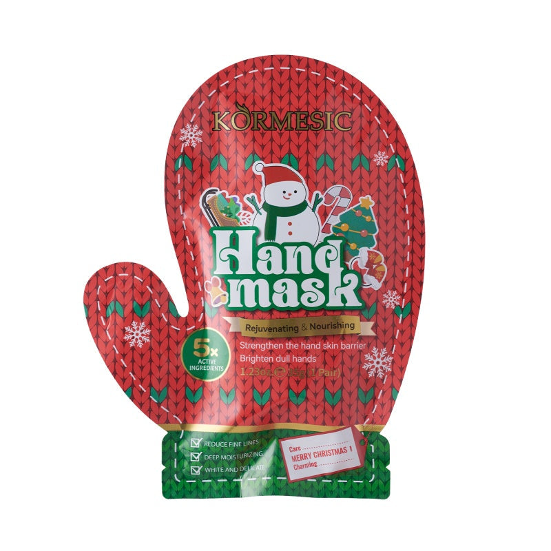 KORMESIC Skin Nourishing Hand Mask Christmas Hand And Foot Mask GB  For Foreign Trade Only 35g Tri Light Beauty