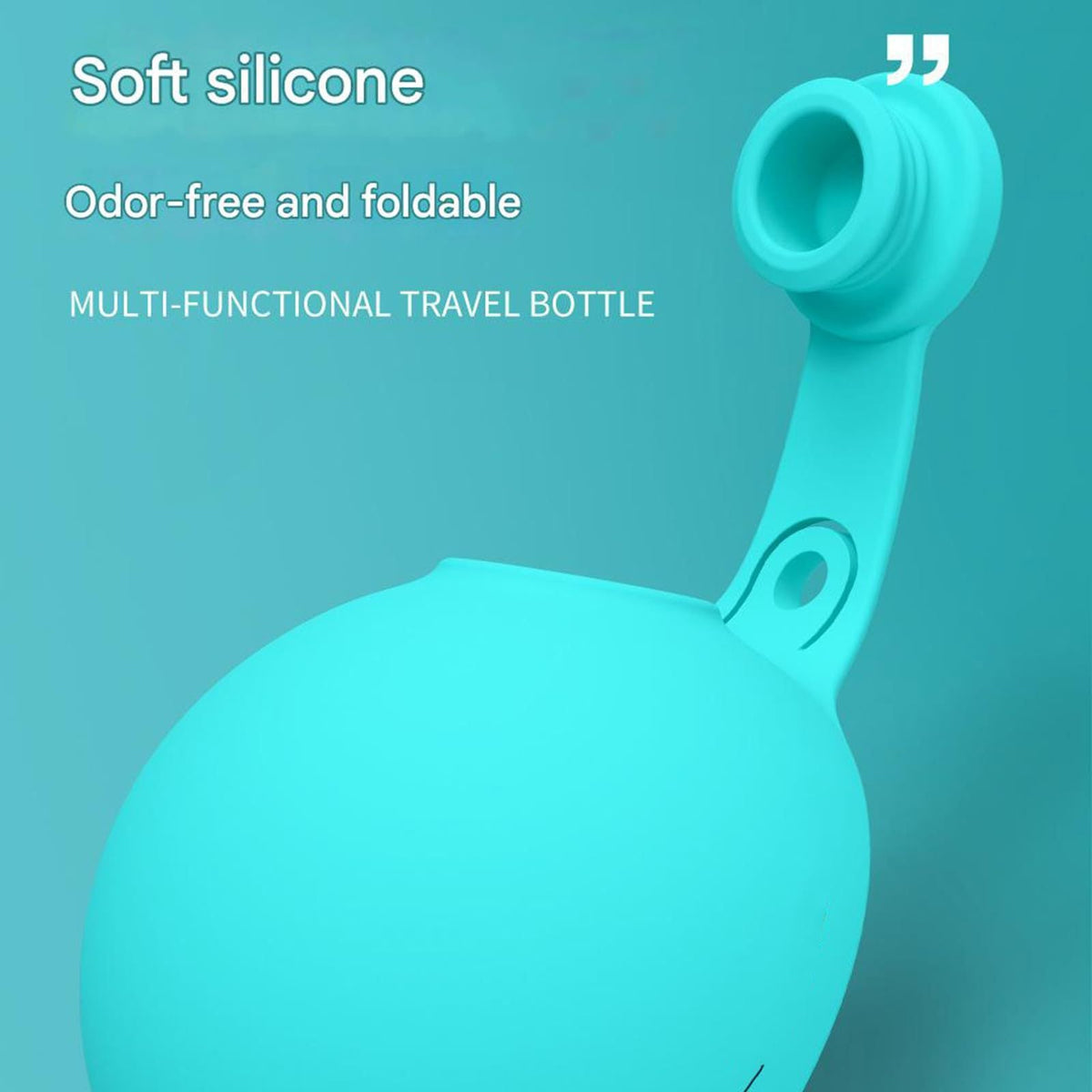 Outdoor 304 Stainless Steel Round Hanging Carabiner Folding Silicone Water Bottle Pets Fashion