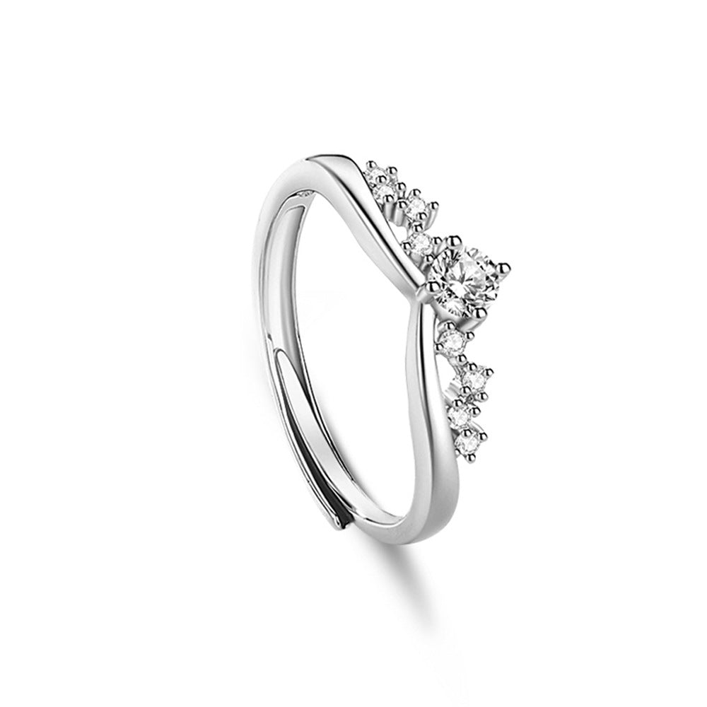 S925 Silver Adjustable Ring For Couples LadyShow.Store