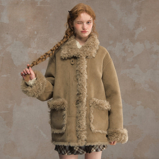 Womens Thickened Lambswool Coat For Autumn And Winter Best YouTube Store