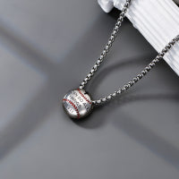 Baseball Necklace 925 Sterling Silver Pendant Necklaces Charm Pendants LadyShow.Store