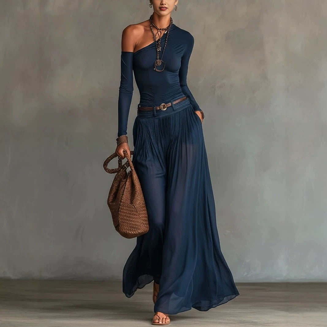 Long-sleeved Casual Dress For Commuting Home And Fashioncomfortable And Stylish NorixaFashion.com