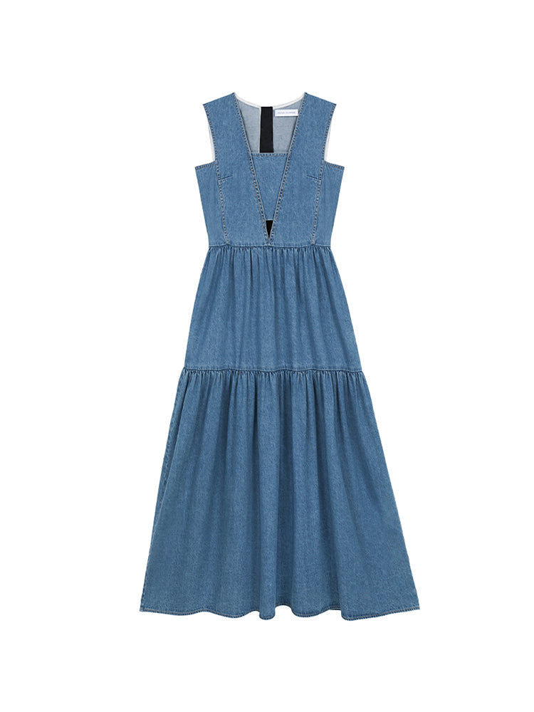 Denim Strap Dress For Women NorixaFashion.com