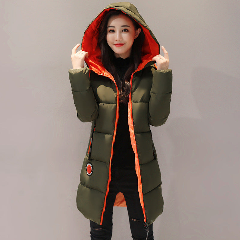 Slim Thick Warmth Middle And High School Students Middle And Long Padded Jacket Female Down Padded Jacket