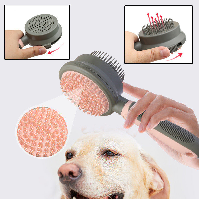 Pet Hair Removal Comb Cat Brush Self Cleaning Slicker Brush Hair Removal Double-sided Massage Pets Fashion