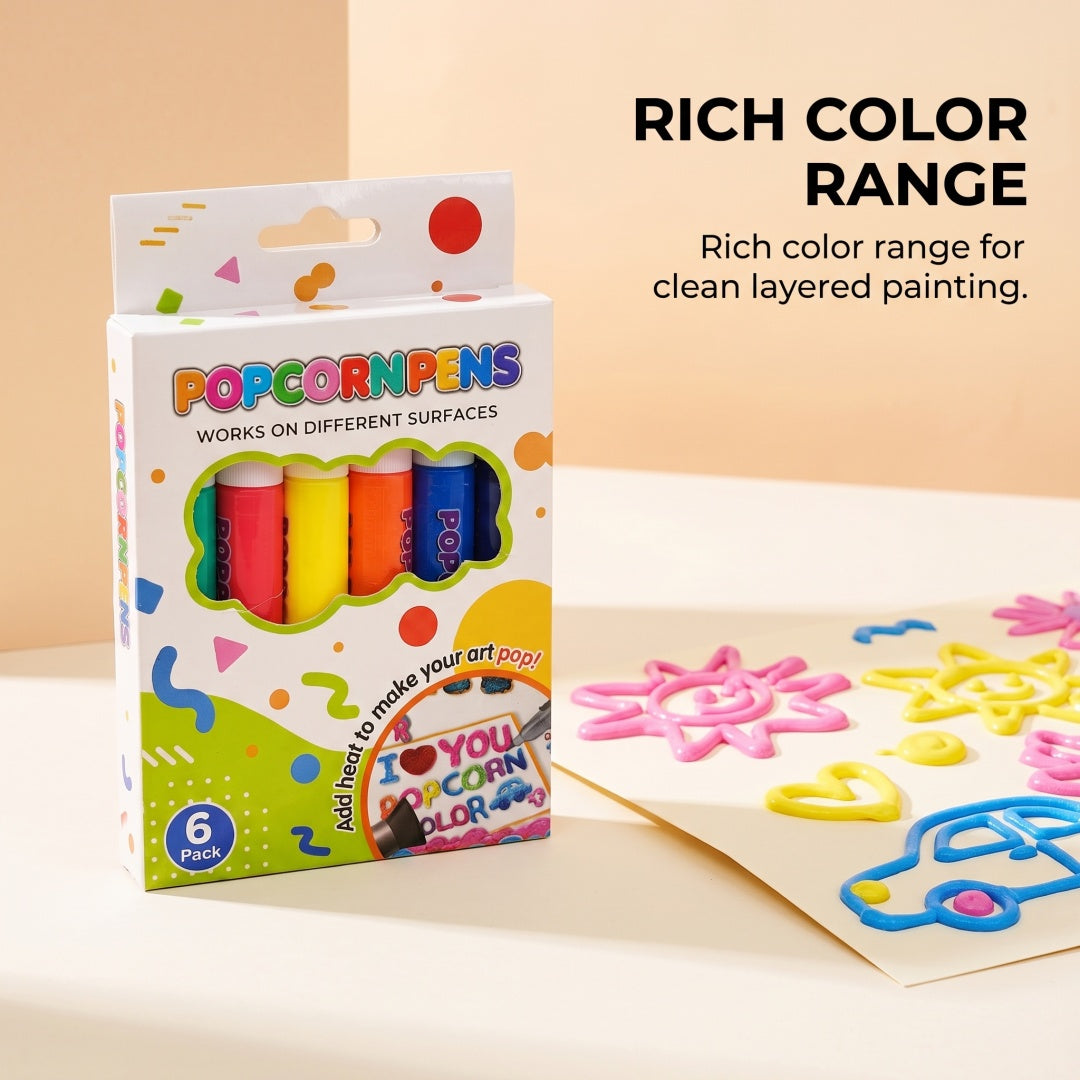 Popcorn Pen 6 Pieces Per Pack Tri Light Beauty