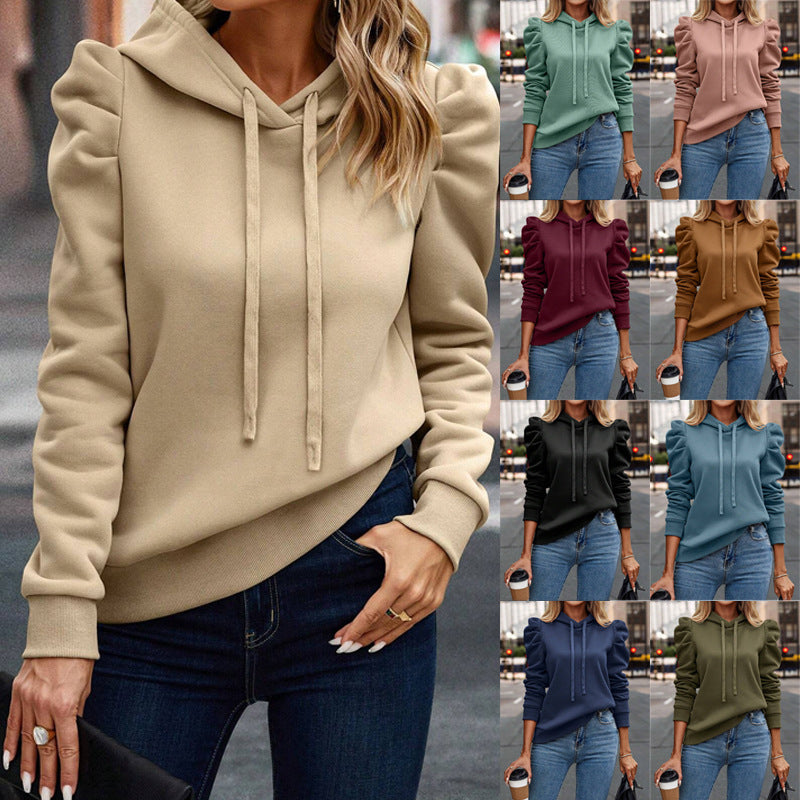 Solid Color Long-sleeved Casual Women's Top Sweater LadyShow.Store