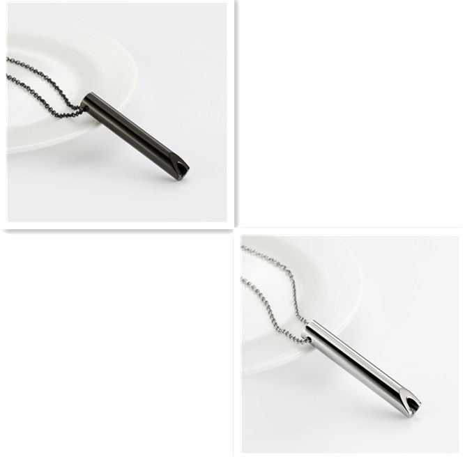 Breathing Necklace Adjustable Breathing Relieve Pressure Ornament Stainless Steel Decompression Jewelry CJD2