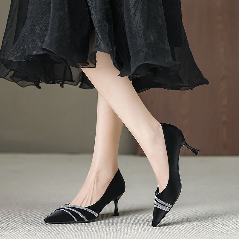 Pointed Stiletto Heel Classy Shoes Women LadyShow.Store