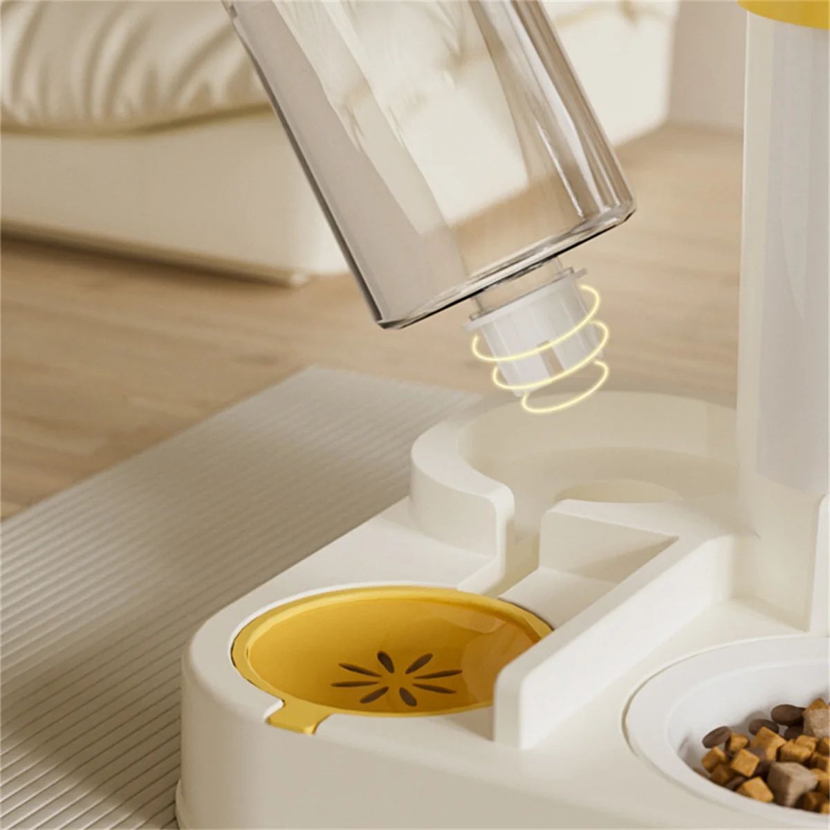 Pet Cartoon Feeding And Watering Dispenser With Large Capacity - Universal Cat And Dog Bowls For Pets Pets Fashion