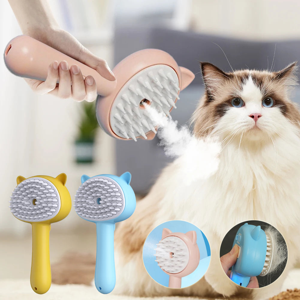 Hair Cleaning Brush With Mist Multifunctional Cat Grooming Brush Rechargeable Self Cleaning Slicker Brush For Pets Dogs & Catsb Pet Products Pets Fashion