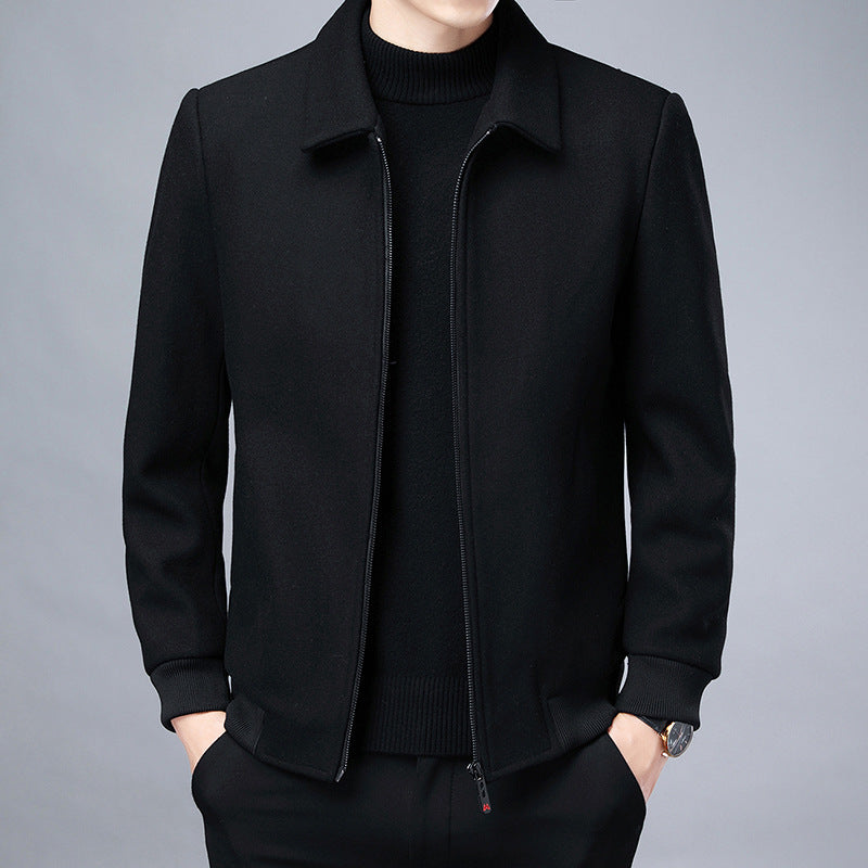 Men's Wool Lapel Cardigan Jacket for Autumn/Winter Pi-Mart