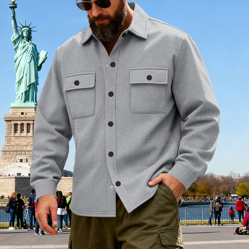 American Heavyweight Loose Fleece-lined Men's Outdoor Workwear Warm Jacket LuxuryLifeWay Online Store