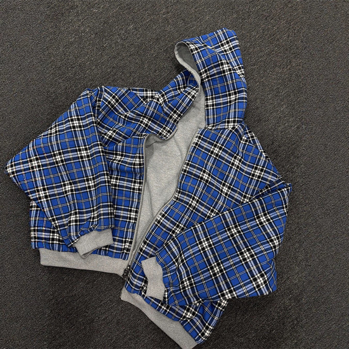 2026 Aliexpress Simple Korean Style Dark Simple Reversible Zipper Sweatshirt Jacket NorixaFashion.com