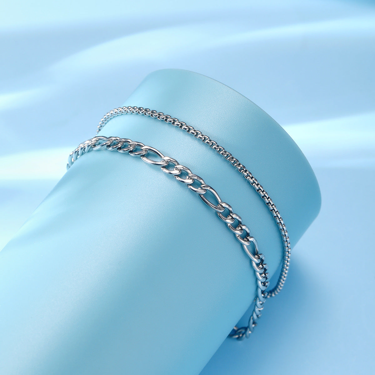 Fashion Personality Flat Cuban Link Chain Bracelet LadyShow.Store