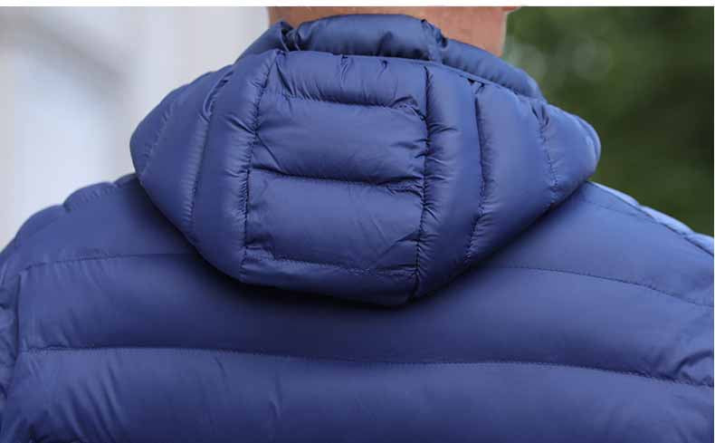 Men's Nylon Casual Lightweight Hooded Padded Jacket