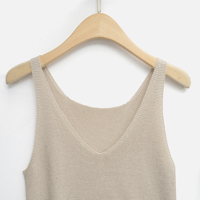 Sleeveless Knitted Vest Dress For Women NorixaFashion.com