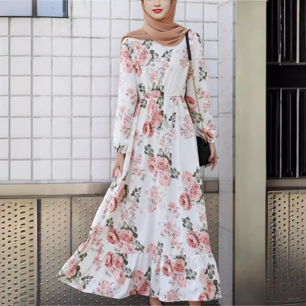 Women's Figure-flattering Floral A-line Skirt LadyShow.Store