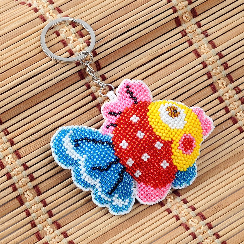 Cute Handmade DIY Full Beaded Keychain Pendant LadyShow.Store