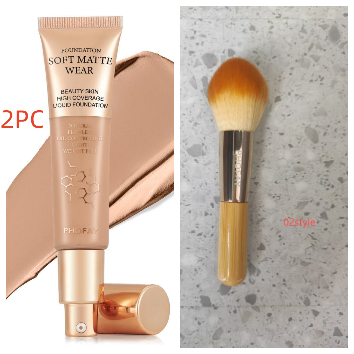 PHOFAY Full Coverage Foundation LadyShow.Store