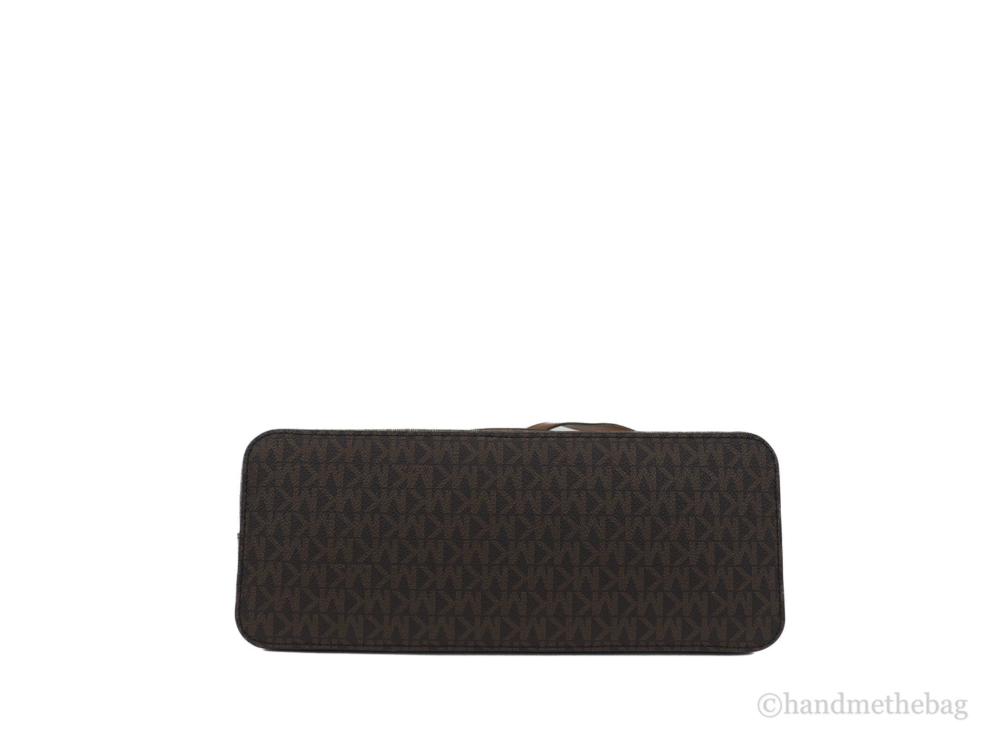 Michael Kors Jet Set Travel Medium Brown Signature PVC Dome X Cross Satchel Bag LadyShow.Store