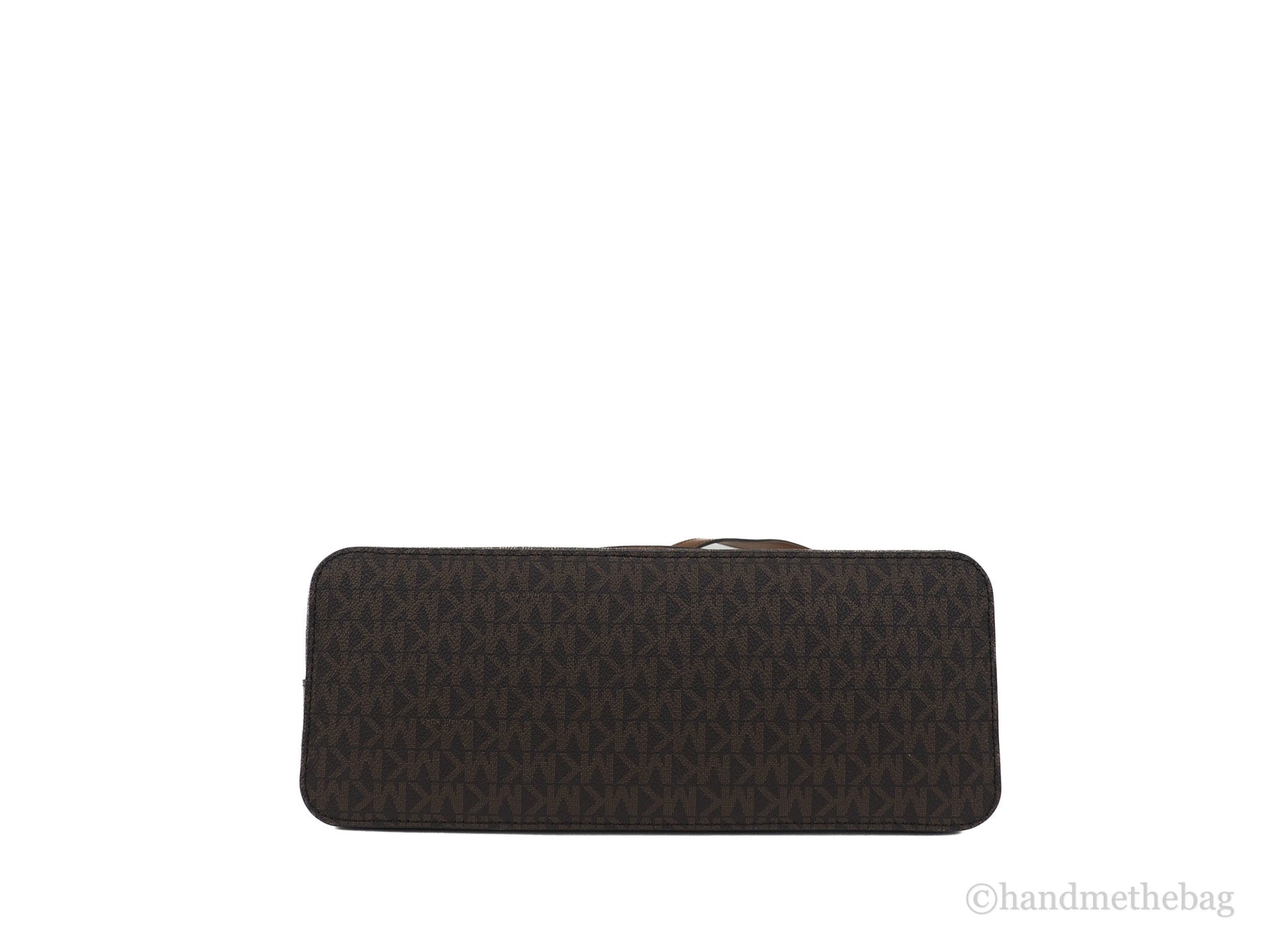 Michael Kors Jet Set Travel Medium Brown Signature PVC Dome X Cross Satchel Bag LadyShow.Store