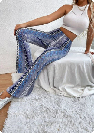 High Elastic Tight Pants Slim Sexy Print Trousers Womens Clothing LadyShow.Store