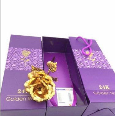 24K Gold Foil Purple Rose - Mother's Day Gift LadyShow.Store