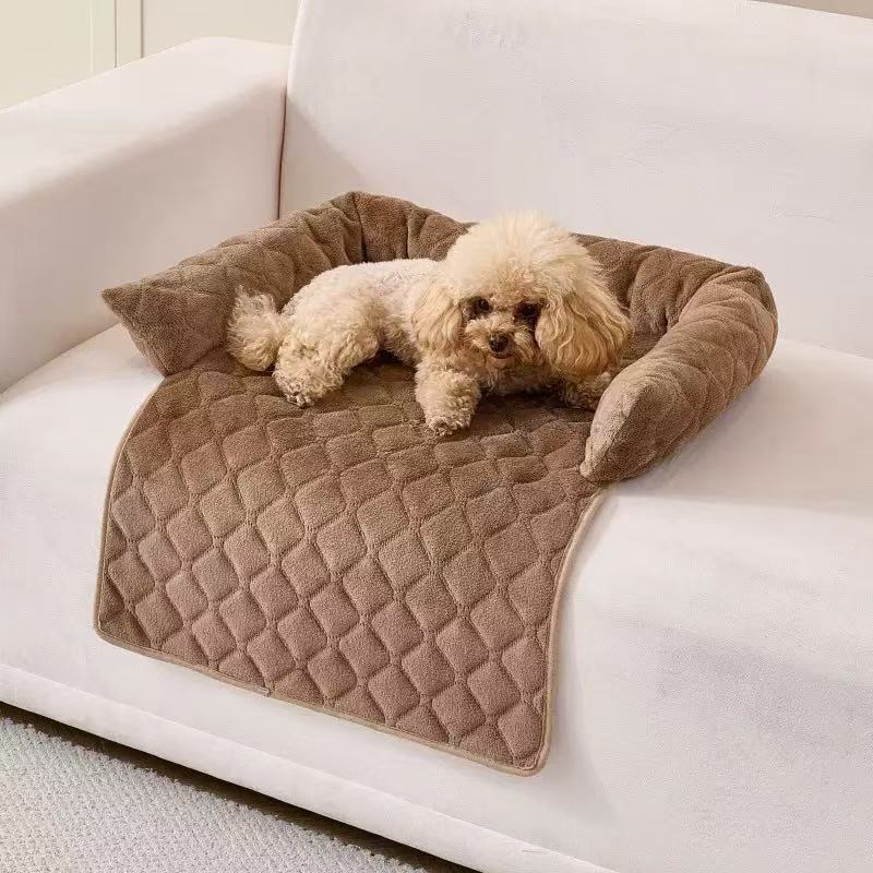 Sofa-style Calming Dog Bed, Durable Suede Pet Sofa Bed, Waterproof Sofa Cushion Pet Bed, Sofa Protection Pad Suitable For Small And Medium-sized Dogs And Cats. Pets Fashion