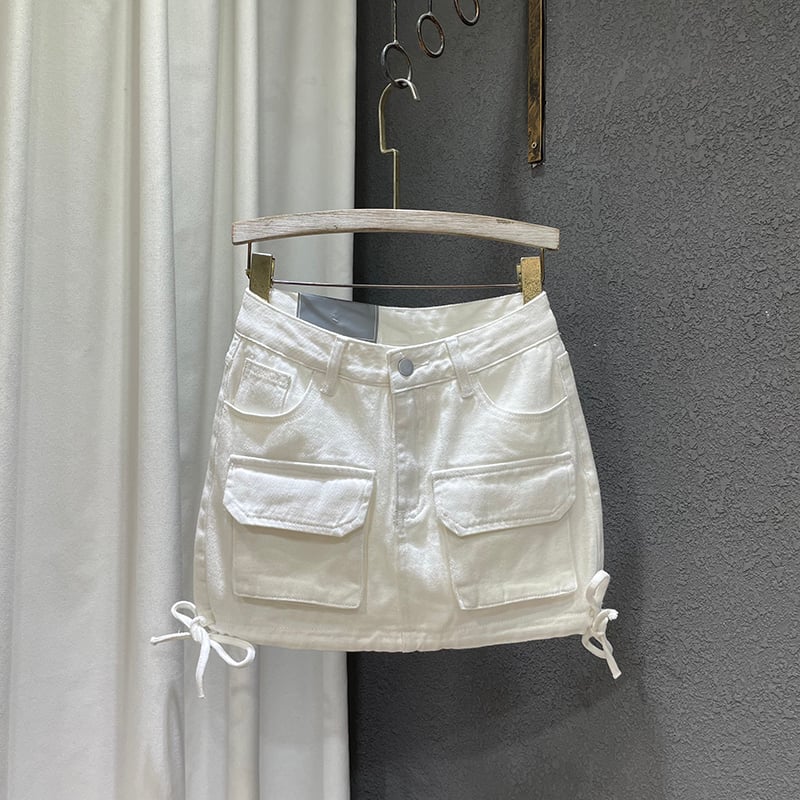 Women's Fashion Tooling Denim Skirt Pi-Mart