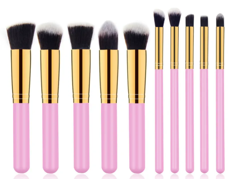 Elegant Wooden Handle Makeup Brush Set LadyShow.Store