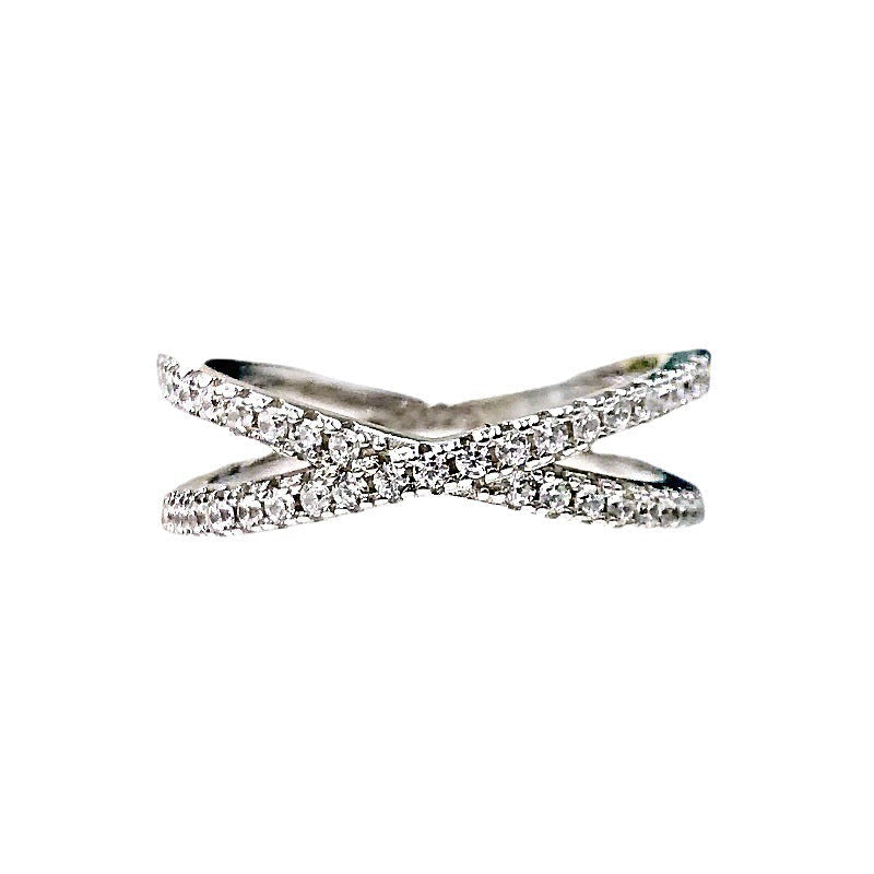 S925 Silver Cross Ring For Women LadyShow.Store