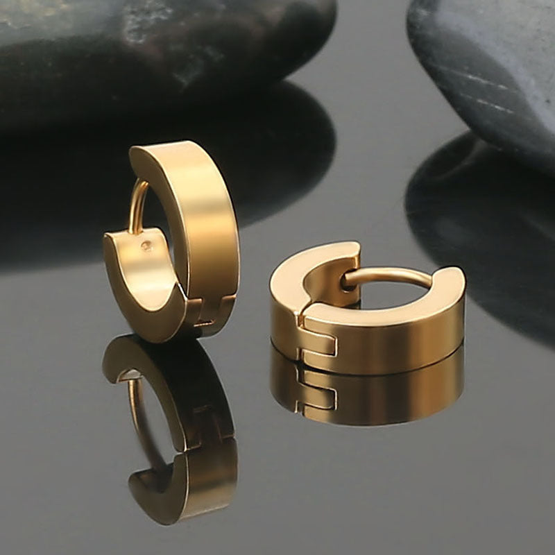 Simple Electroplated Stainless Steel Earrings LadyShow.Store