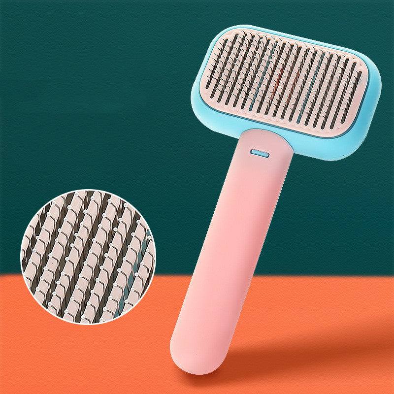 New Pet Cat Dog Hair Brush Hair Massage Comb Open-Knot Brush Grooming Cleaning Tool Stainless Steel Comb Pets Fashion