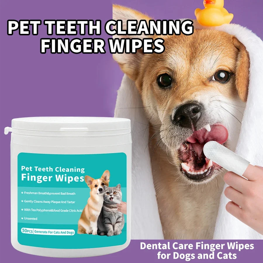 Disposable Pet Cleaning Products Teeth Cleaning Wipes Ear Care Fingertips Ear Mite Removal Cat And Dog Ear Cleaning Pet Products Pets Fashion