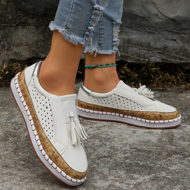 European And American Tassel Fashion Slip-on Women's Slip-on Shoes LadyShow.Store