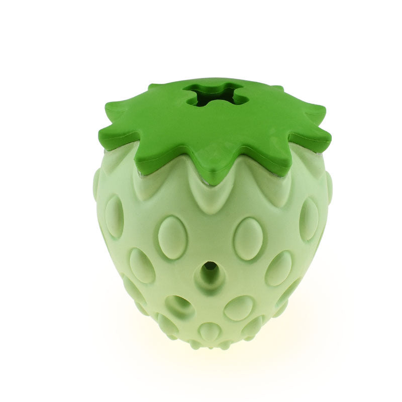 Pet Toy Chew Resistant Strawberry Leak Food Ball Pet Supplies Dog And Cat Toys Pets Fashion