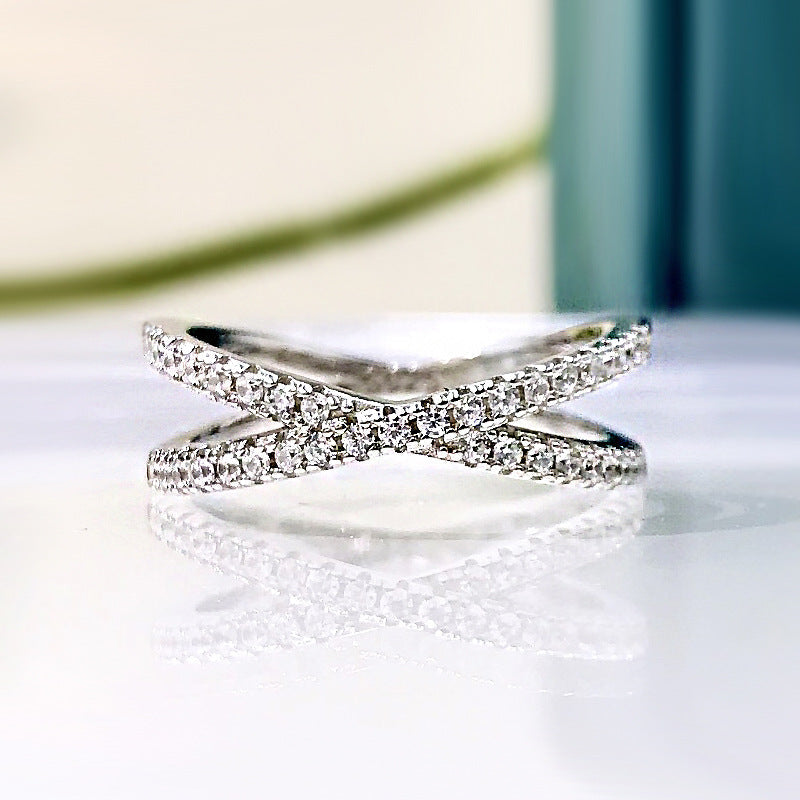 S925 Silver Cross Ring For Women LadyShow.Store