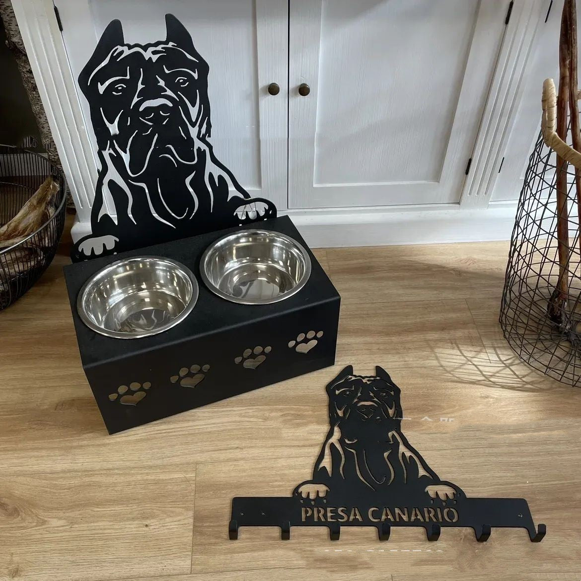 Personalized Dog Food Bowl HolderCustomized Pets Fashion