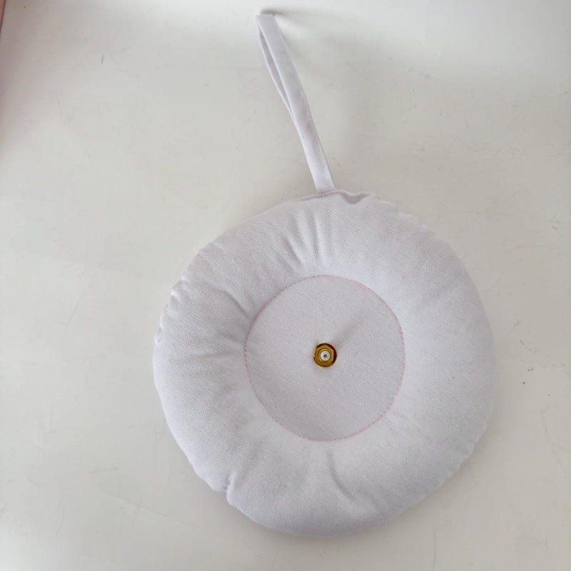 Fabric Clock Handmade Creative Cloth Heat Transfer Sticker Silent Creative Wall Clock PearlNestDecor.com