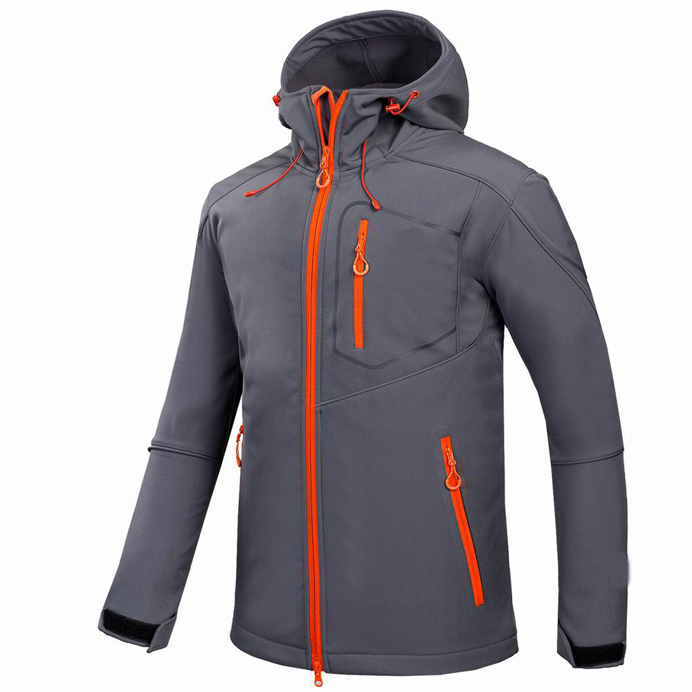 Men's Outdoor Softshell Jacket for Camping and Hiking Pi-Mart