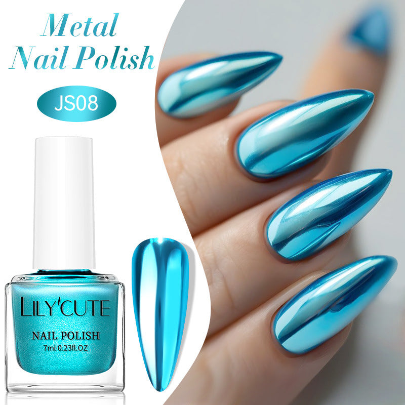 Quick-dry Metallic Mirror Nail Polish, No Baking Required LadyShow.Store