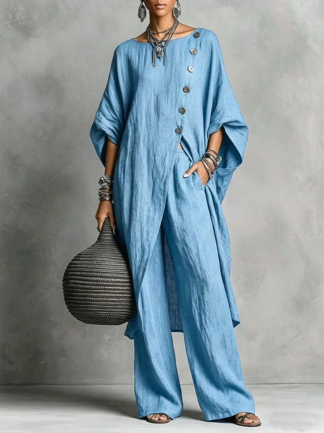 Women's Irregular Casual Shirt Set NorixaFashion.com