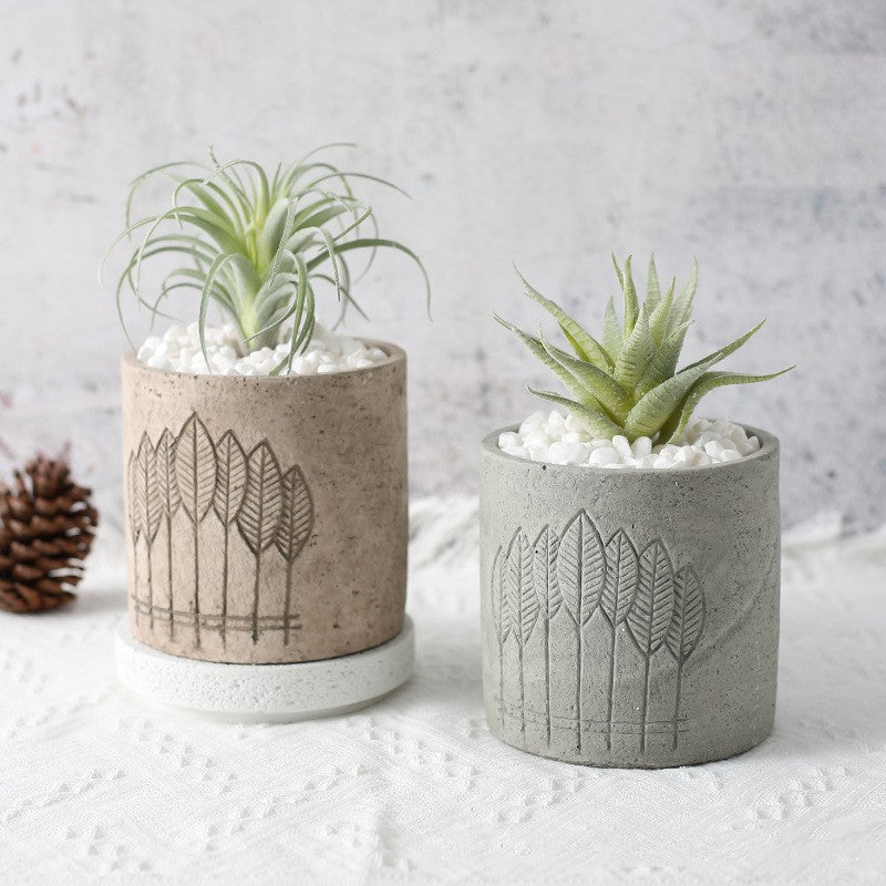 Cement Succulent Home Flowerpot Simple