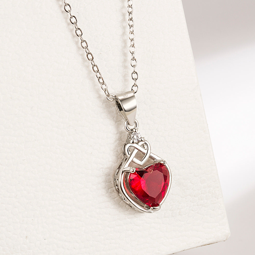 Heart-shaped Ruby Jewelry Suit